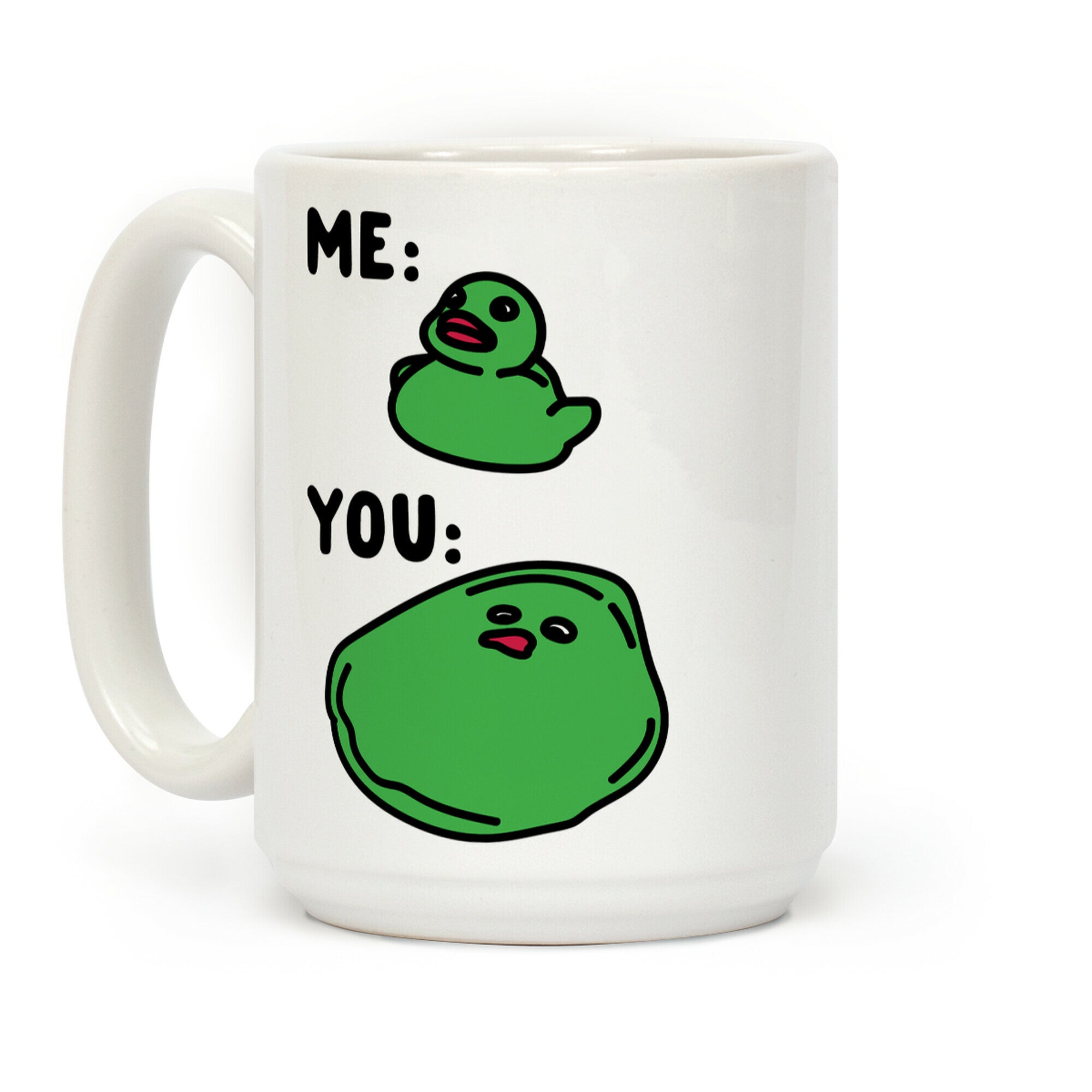 Me vs You Melting Ducky Meme Coffee Mug